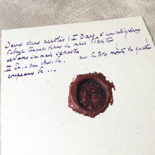 Cachet ancien cire sceau - ancien,
