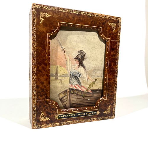 Coffret ancien décor peint - coffret,