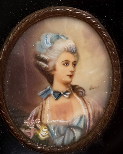 Ancienne peinture miniature - peinture,
