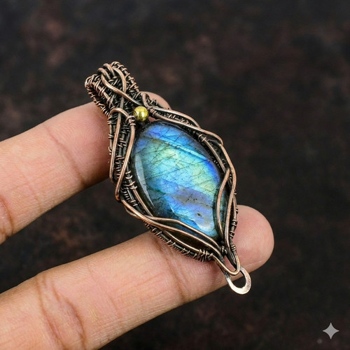 Pendentif marquise cuivre - marquise,